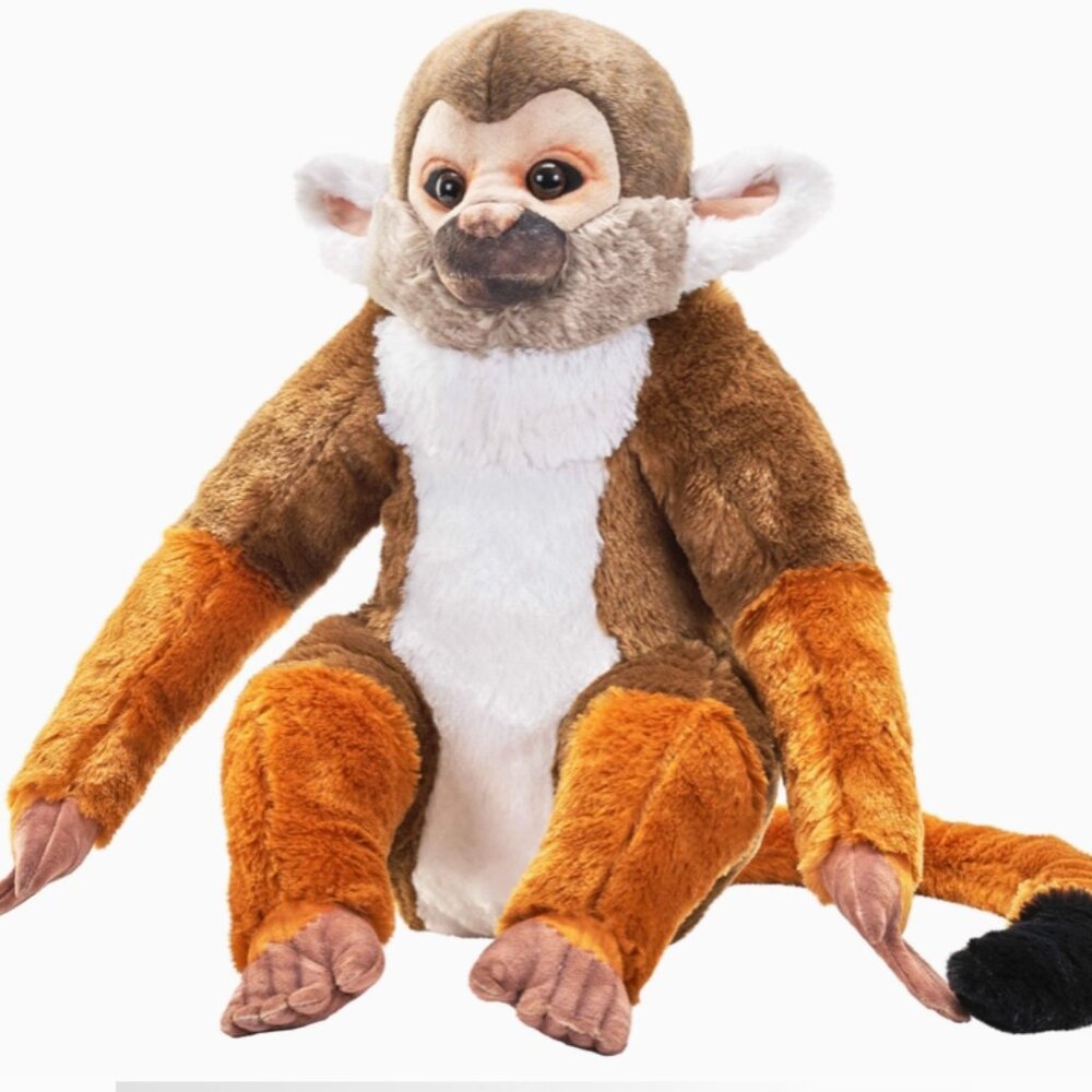 Wild Republic Squirrel Monkey Stuffed Animal 15" NWT